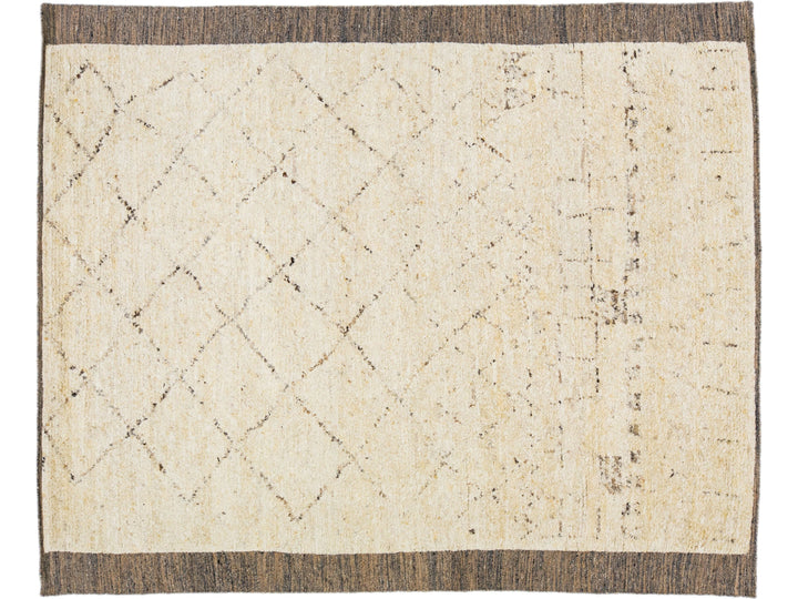 Modern Moroccan Wool Rug 8 X 10