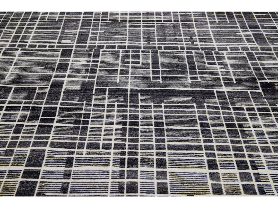 Modern Moroccan Wool Rug 8 X 10