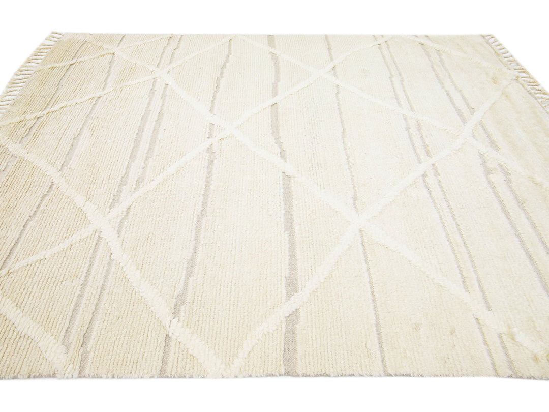 Modern Moroccan Wool Rug 8 X 10