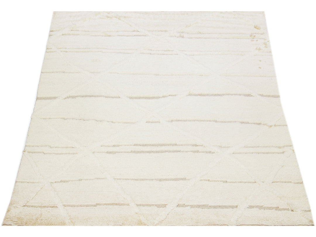 Modern Moroccan Wool Rug 8 X 10