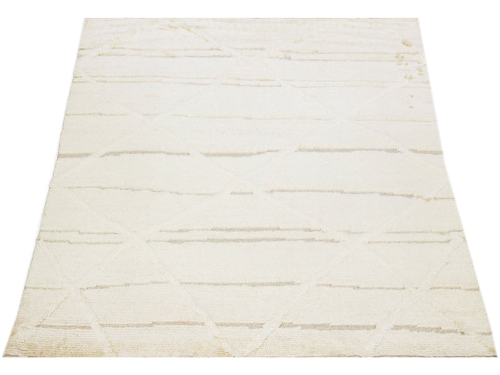 Modern Moroccan Wool Rug 8 X 10