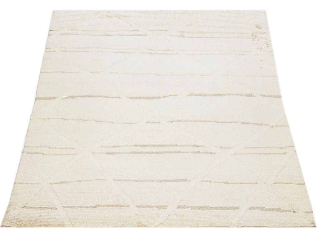 Modern Moroccan Wool Rug 8 X 10