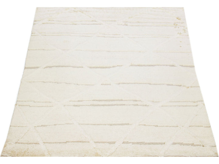 Modern Moroccan Wool Rug 8 X 10