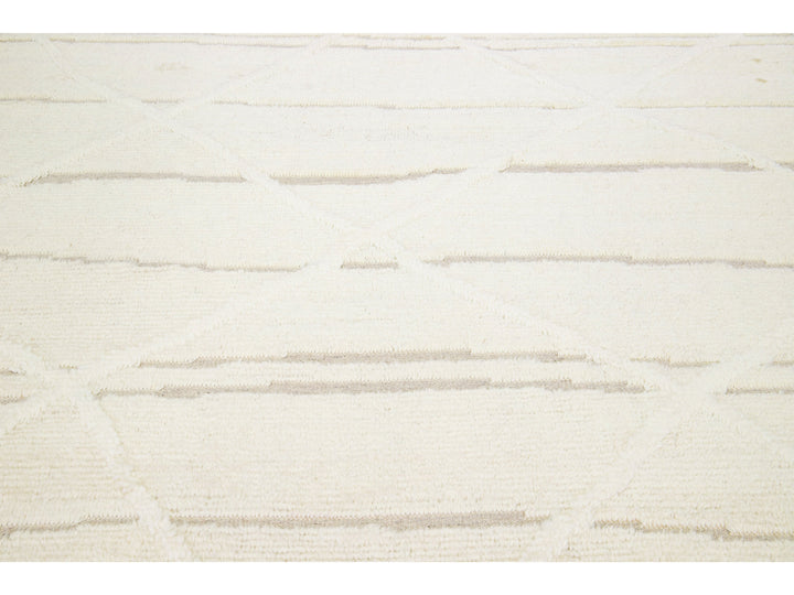Modern Moroccan Wool Rug 8 X 10