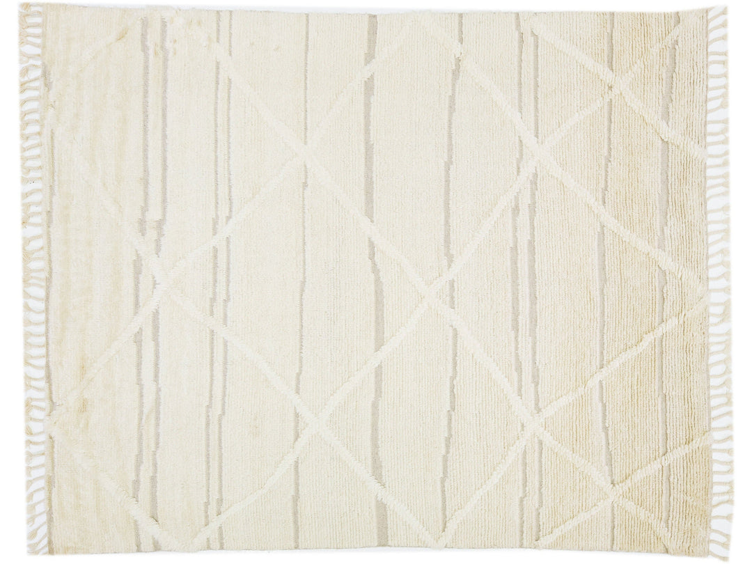 Modern Moroccan Wool Rug 8 X 10