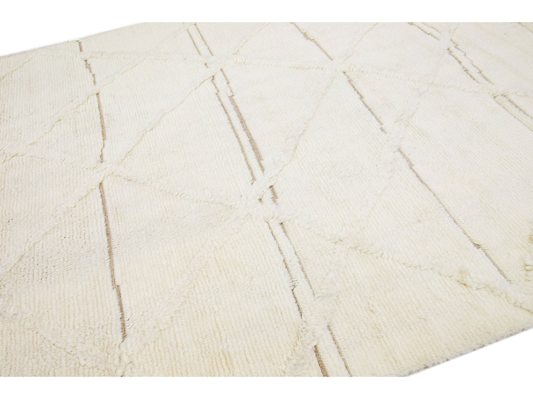 Modern Moroccan Wool Rug 8 X 10