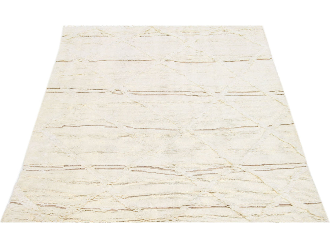 Modern Moroccan Wool Rug 8 X 10