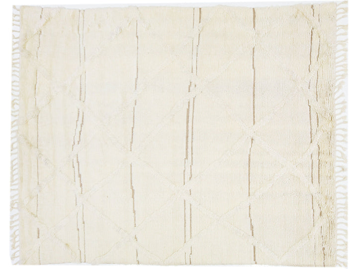 Modern Moroccan Wool Rug 8 X 10