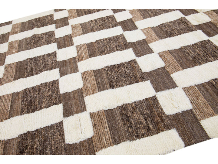 Modern Moroccan Wool Rug 8 X 10