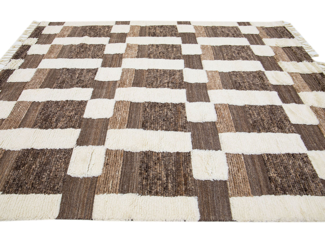 Modern Moroccan Wool Rug 8 X 10