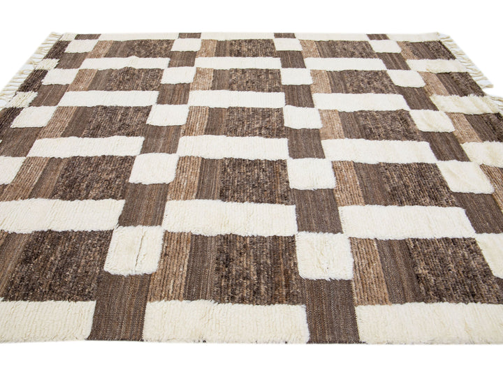 Modern Moroccan Wool Rug 8 X 10