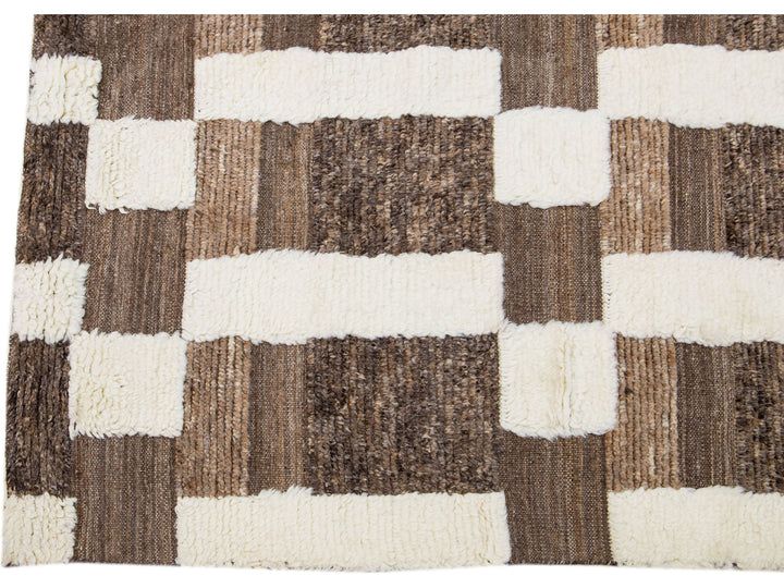 Modern Moroccan Wool Rug 8 X 10
