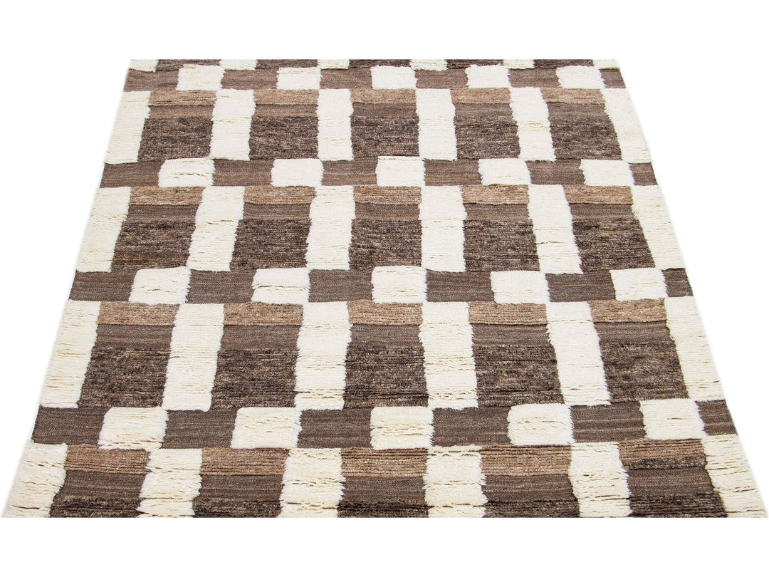 Modern Moroccan Wool Rug 8 X 10