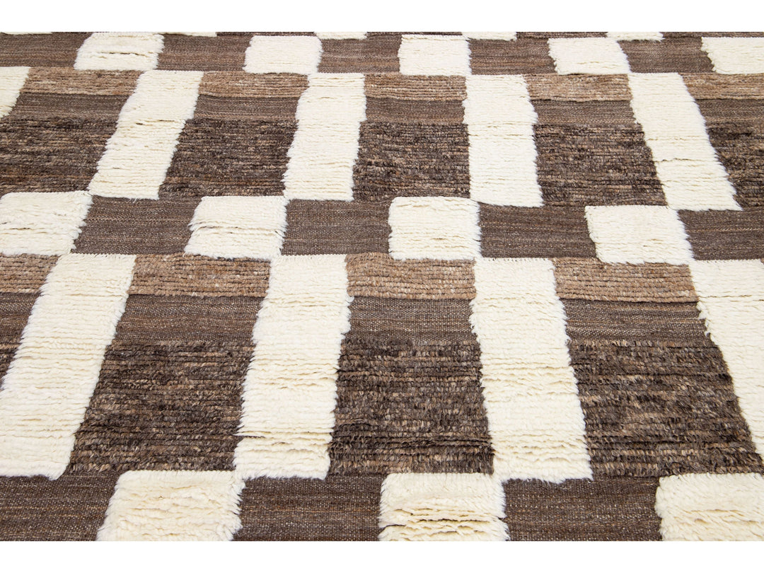 Modern Moroccan Wool Rug 8 X 10