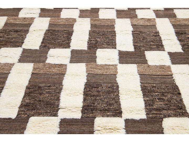 Modern Moroccan Wool Rug 8 X 10