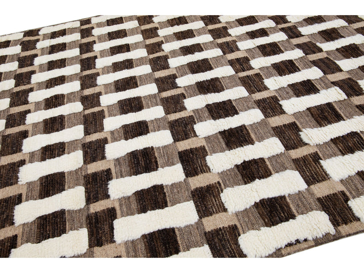 Modern Moroccan Wool Rug 8 X 10
