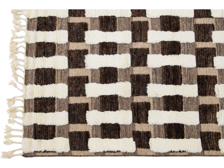 Modern Moroccan Wool Rug 8 X 10