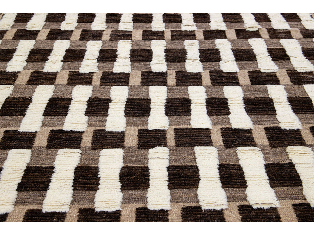 Modern Moroccan Wool Rug 8 X 10