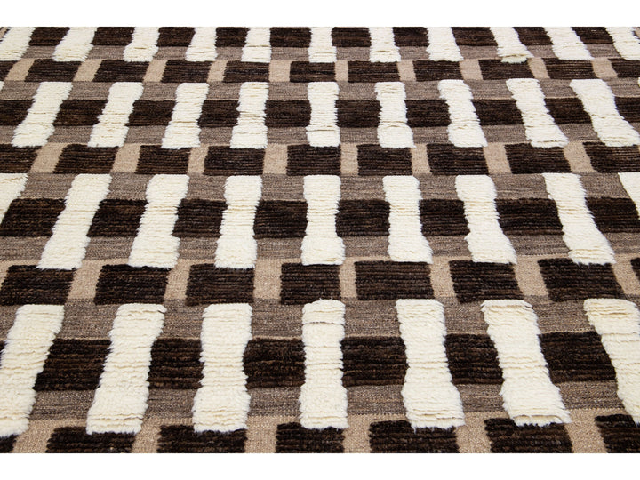Modern Moroccan Wool Rug 8 X 10