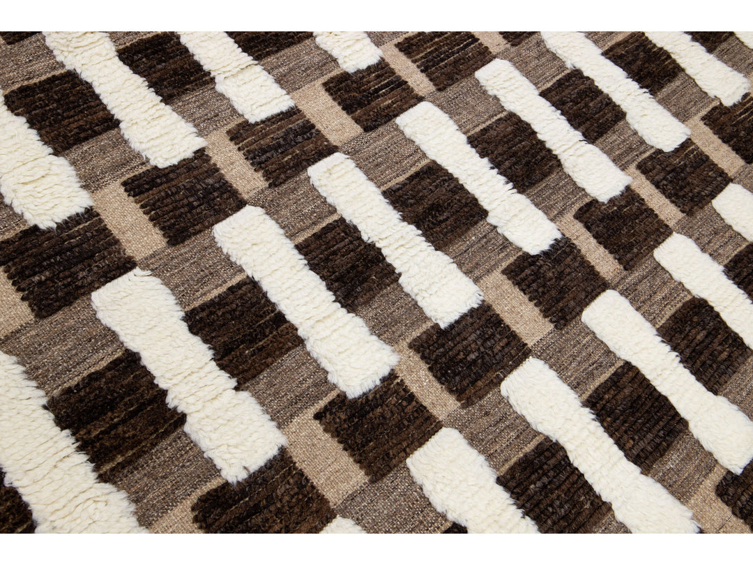 Modern Moroccan Wool Rug 8 X 10