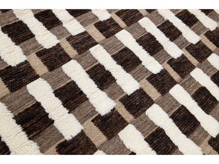 Modern Moroccan Wool Rug 8 X 10