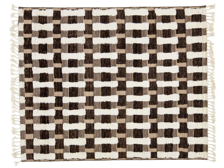 Modern Moroccan Wool Rug 8 X 10