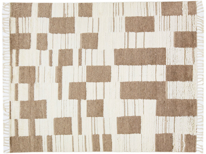 Modern Moroccan Wool Rug 8 X 10
