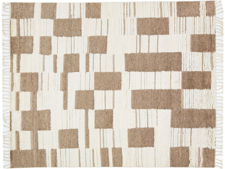 Modern Moroccan Wool Rug 8 X 10