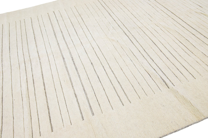 Modern Moroccan Wool Rug 8 X 10