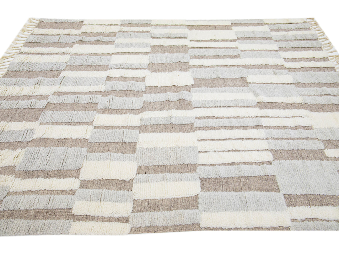 Modern Moroccan Wool Rug 8 X 10