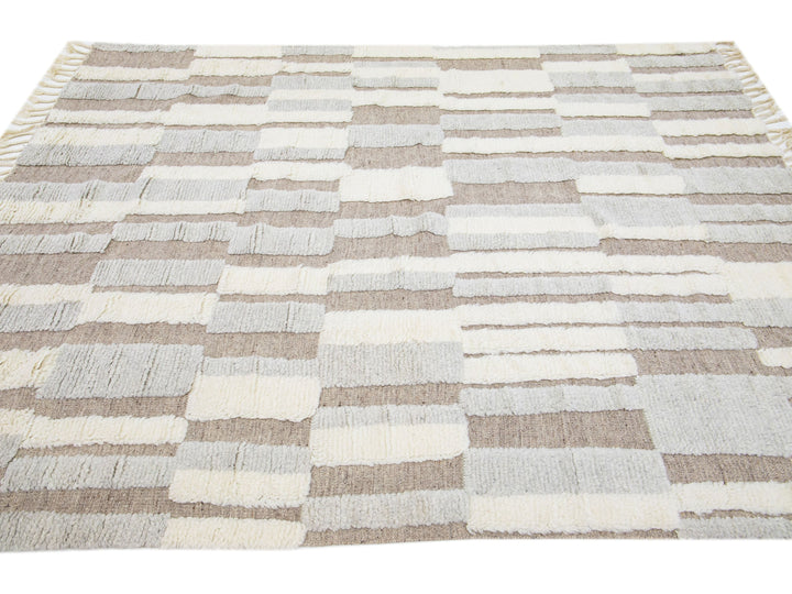 Modern Moroccan Wool Rug 8 X 10