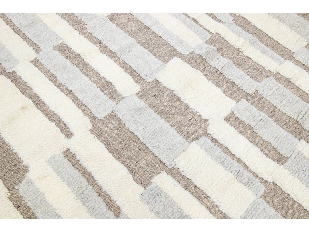 Modern Moroccan Wool Rug 8 X 10