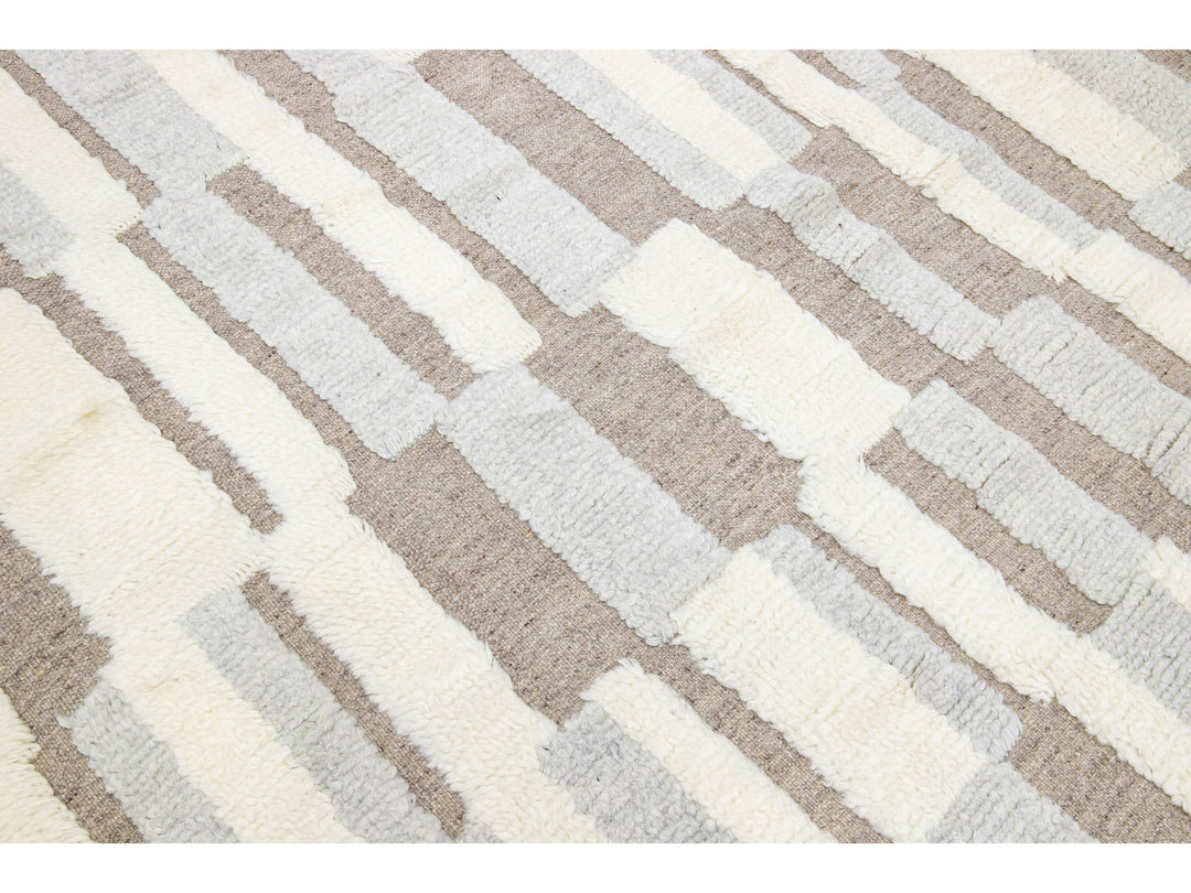 Modern Moroccan Wool Rug 8 X 10