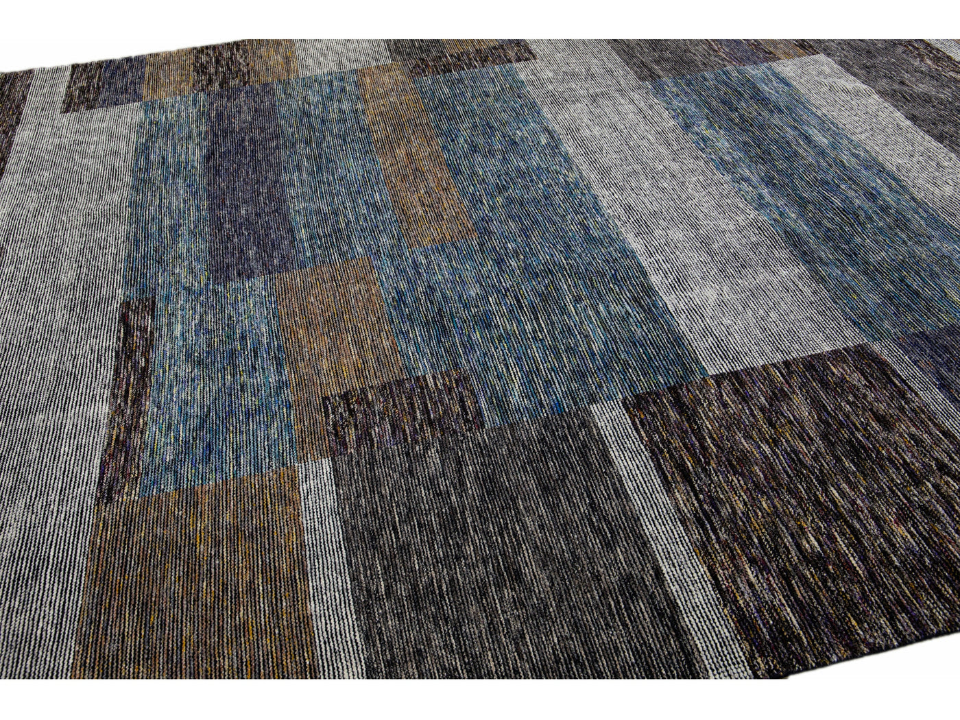 Modern Abstract Wool Rug 9 X 12