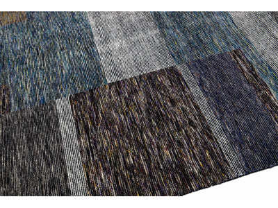 Modern Abstract Wool Rug 9 X 12