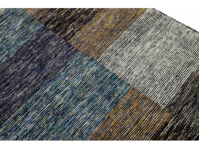 Modern Abstract Wool Rug 9 X 12