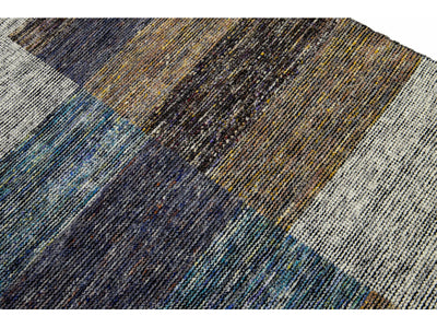 Modern Abstract Wool Rug 10 X 14