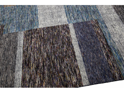 Modern Abstract Wool Rug 10 X 14