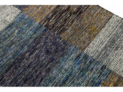 Modern Abstract Wool Rug 9 X 12