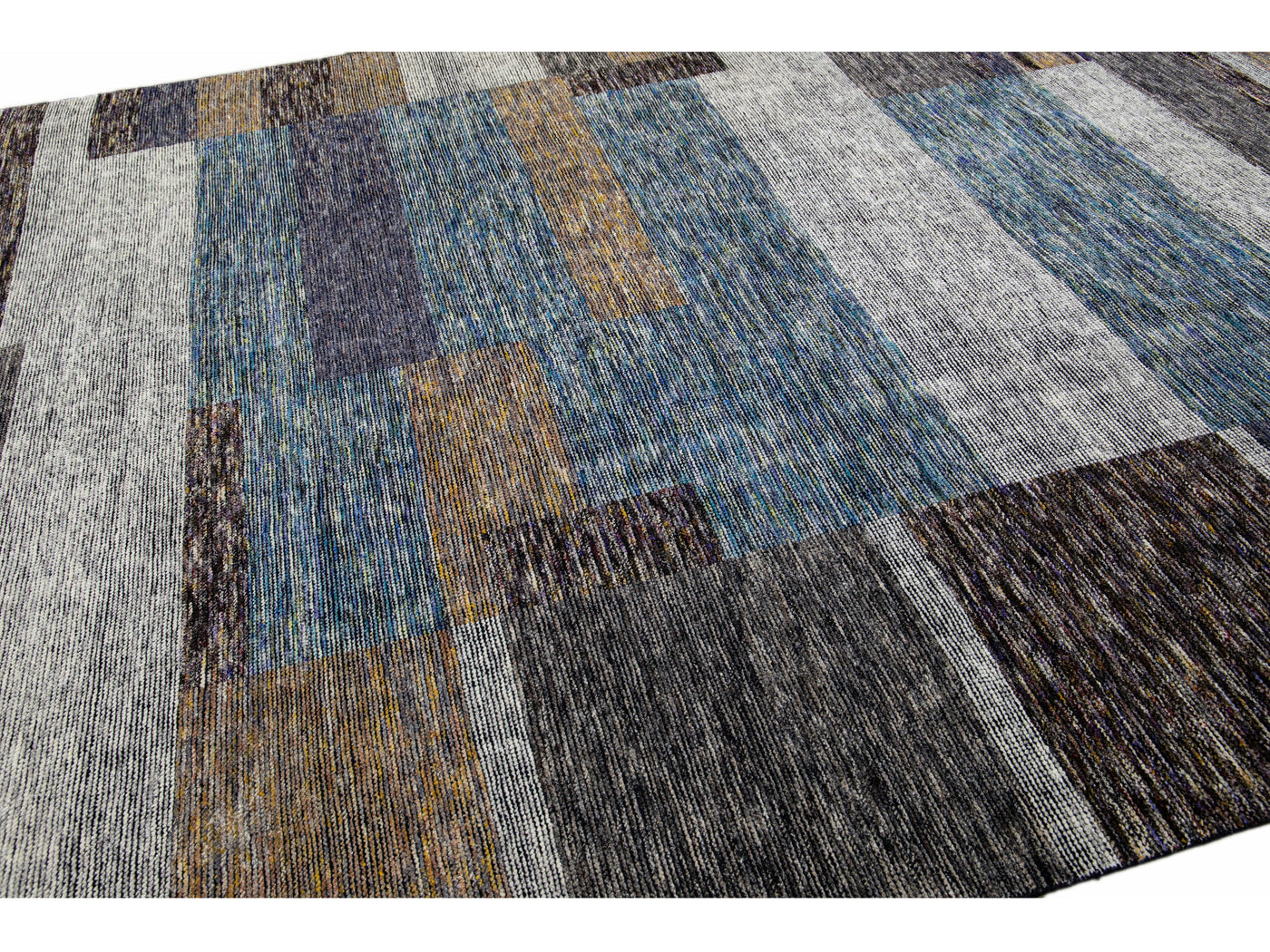 Modern Abstract Wool Rug 9 X 12