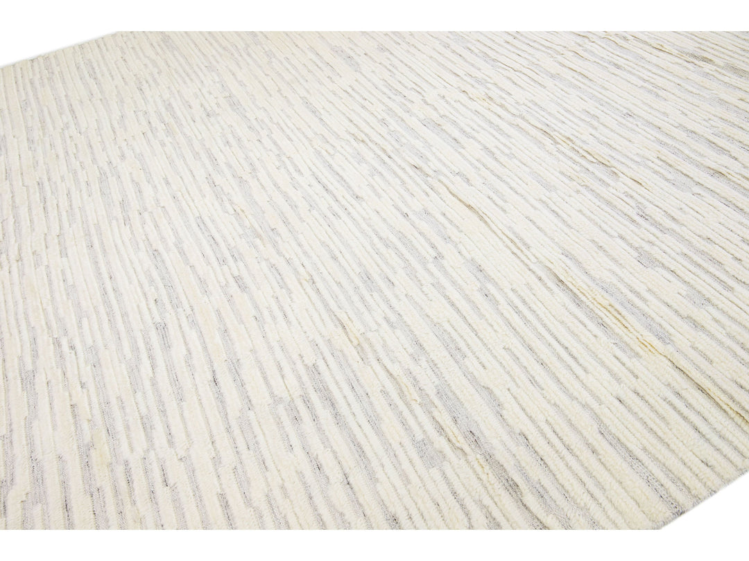 Modern Moroccan Style Wool Rug 12 X 15