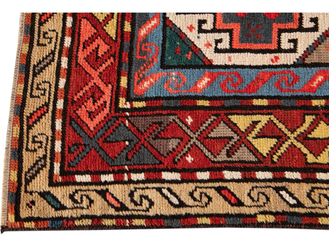 Antique Kazak Gallery Wool Rug 4 X 8