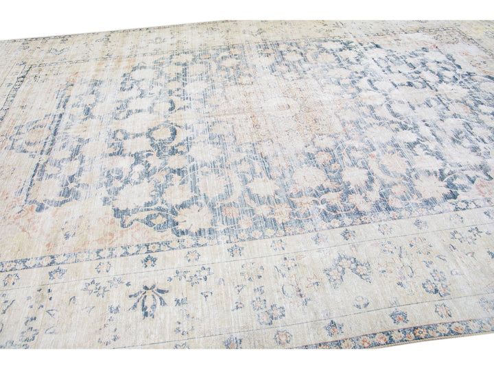 Vintage Tabriz Wool Rug 10 X 15