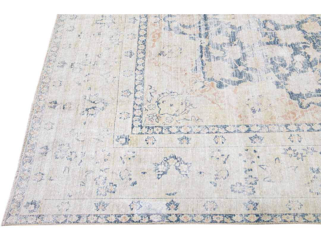 Vintage Tabriz Wool Rug 10 X 15