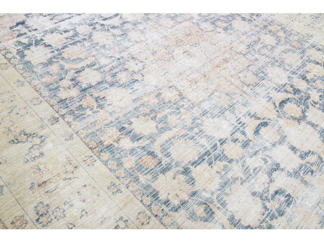 Vintage Tabriz Wool Rug 10 X 15