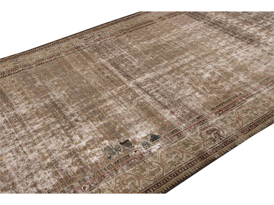 Antique Malayer Wool Runner 6 x 17