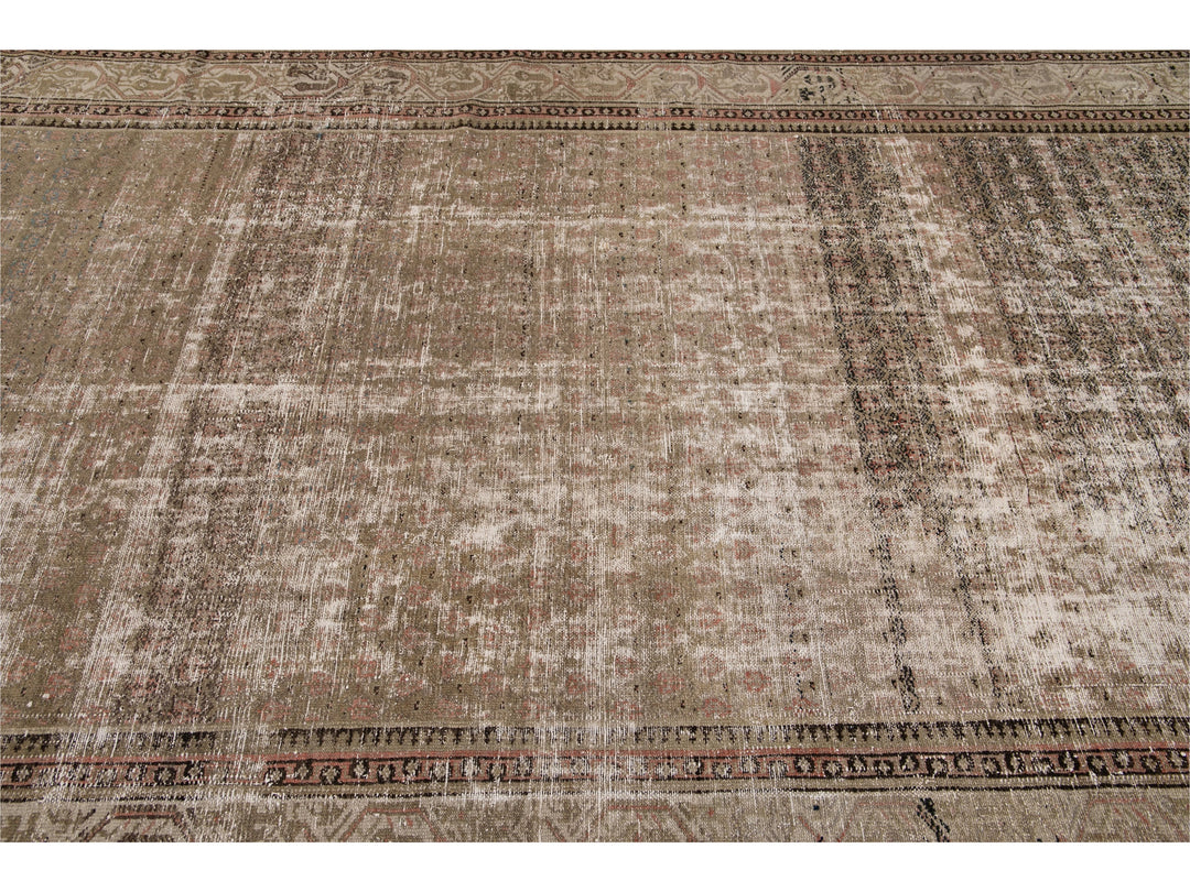 Antique Malayer Wool Runner 6 x 17