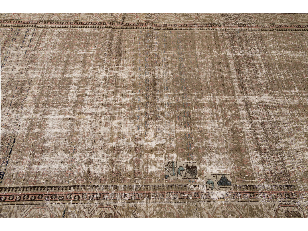Antique Malayer Wool Runner 6 x 17