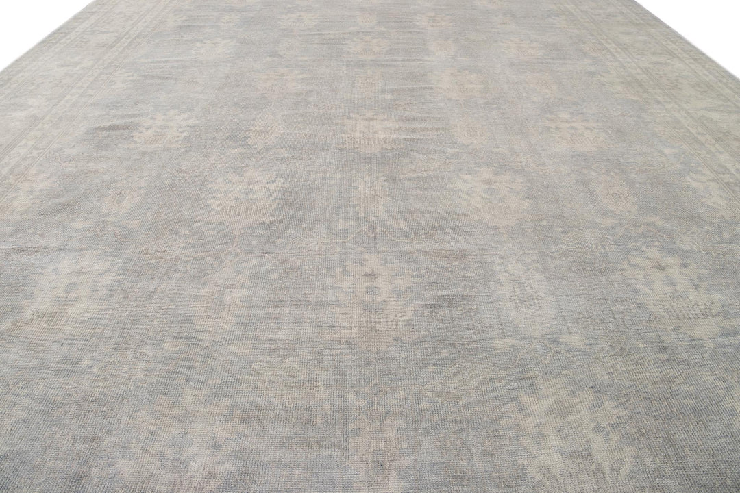 Modern Indian Oushak Style Wool Rug 16 X 24