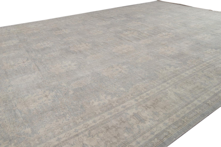 Modern Indian Oushak Style Wool Rug 16 X 24